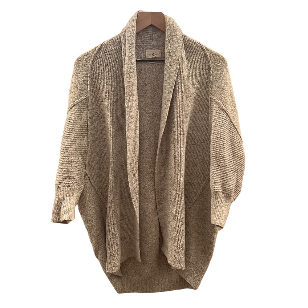 Lou & Grey Open Front Cocoon Cardigan Grey Size XS/S